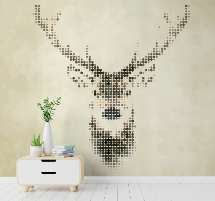Animal mural stylized deer head - TenStickers