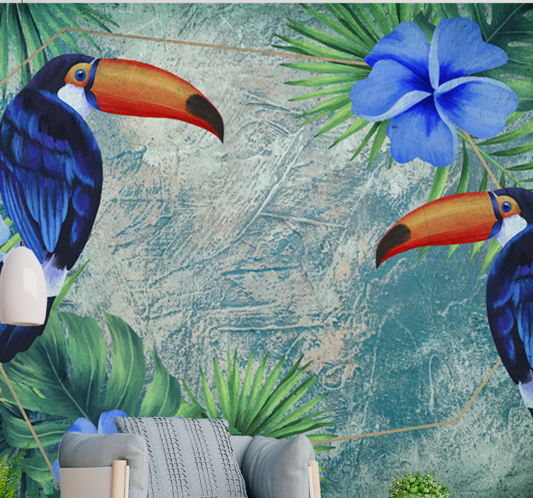 Animal mural tropical toucan duo - TenStickers