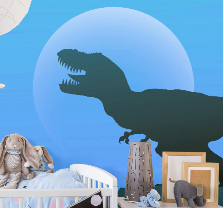 Animal mural tyrannosaurus rex silhouette - TenStickers