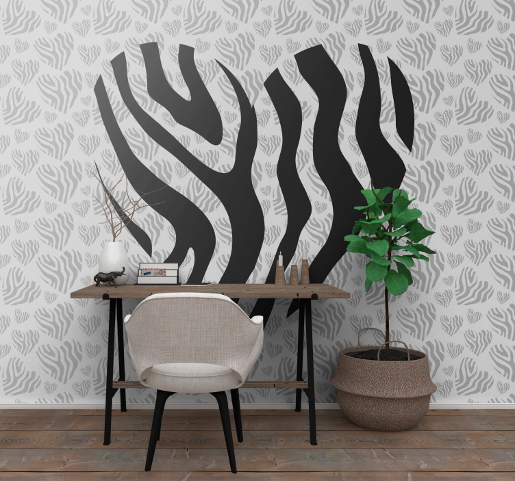Animal mural zebra stripe design - TenStickers