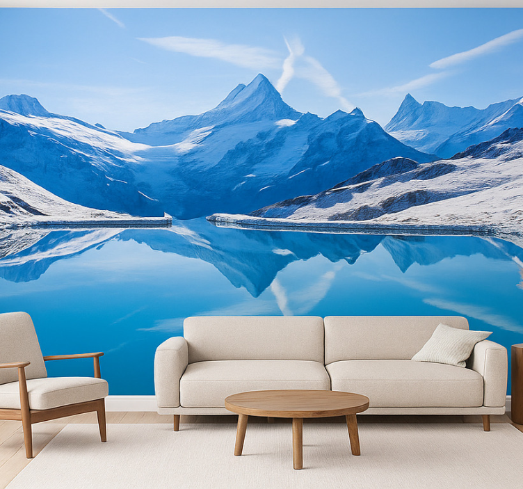 Bachalpsee Reflections mountain wall mural - TenStickers