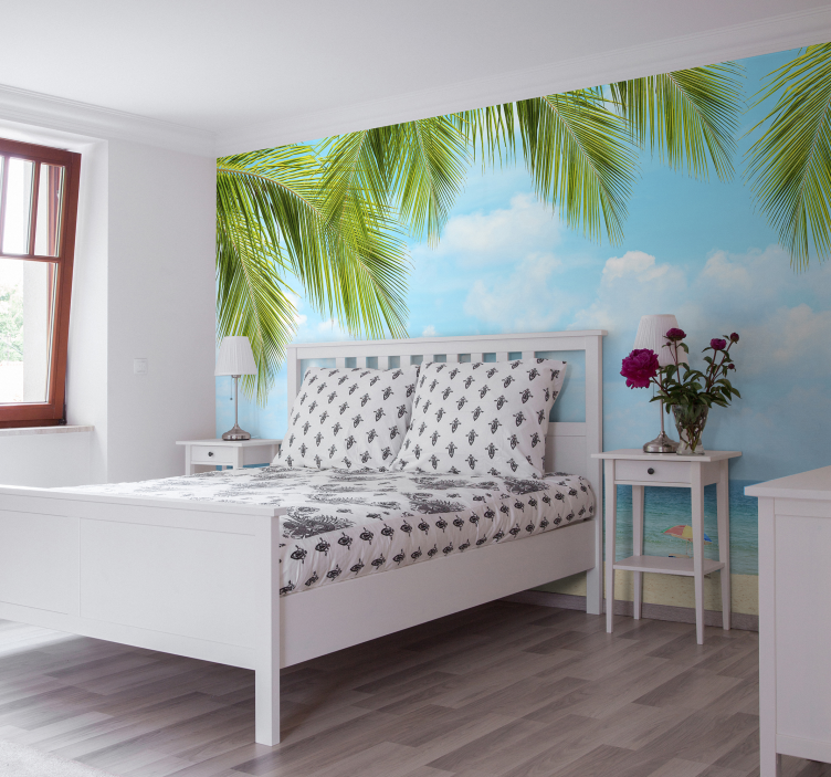 Beach views sea wall mural - TenStickers