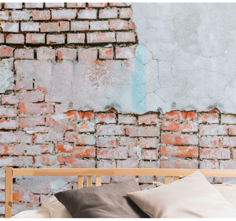 Brick wall mural exposed brick texture - TenStickers