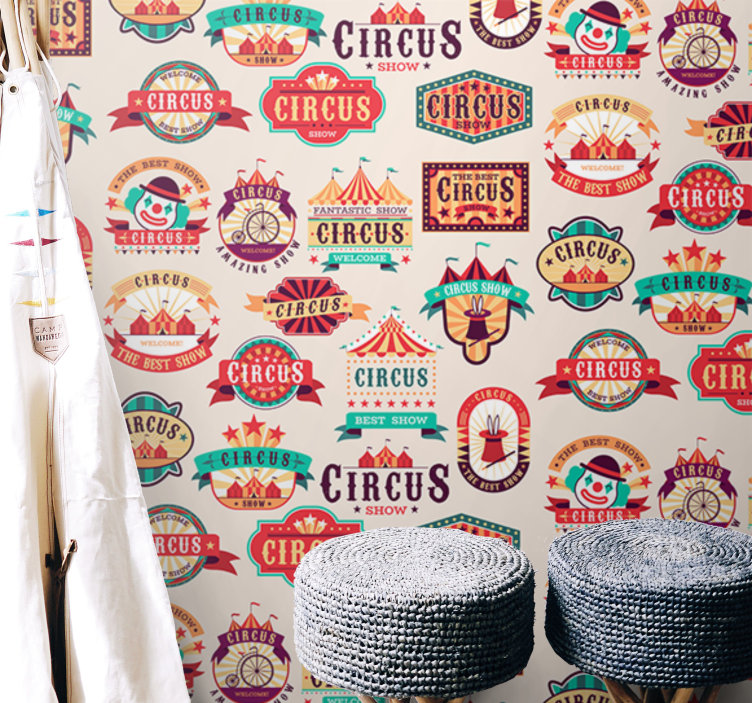 Circus theme phrase wall mural - TenStickers