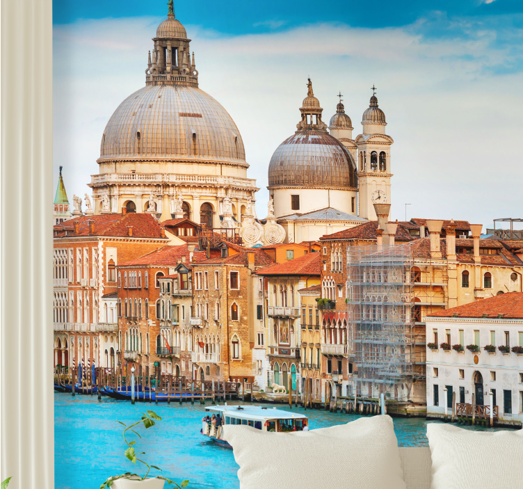 City wall mural historic venetian architecture - TenStickers