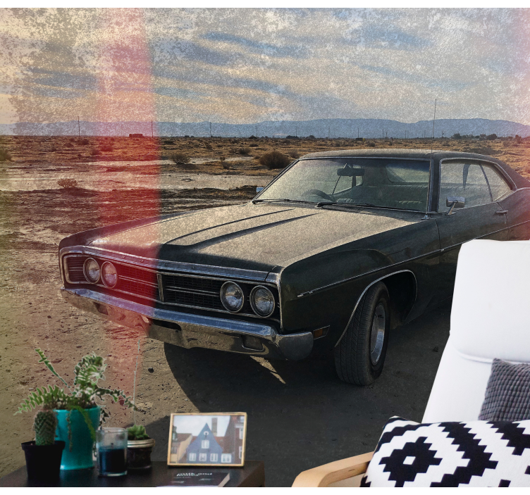 Classic Car Nostalgia vehicle wall mural - TenStickers