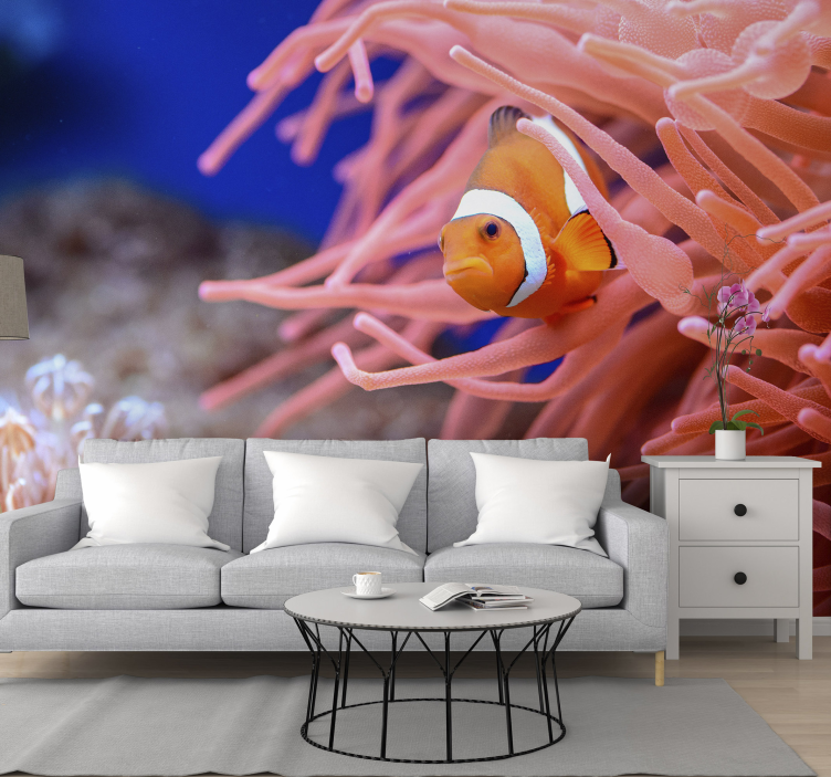 Animal mural clownfish among anemones - TenStickers