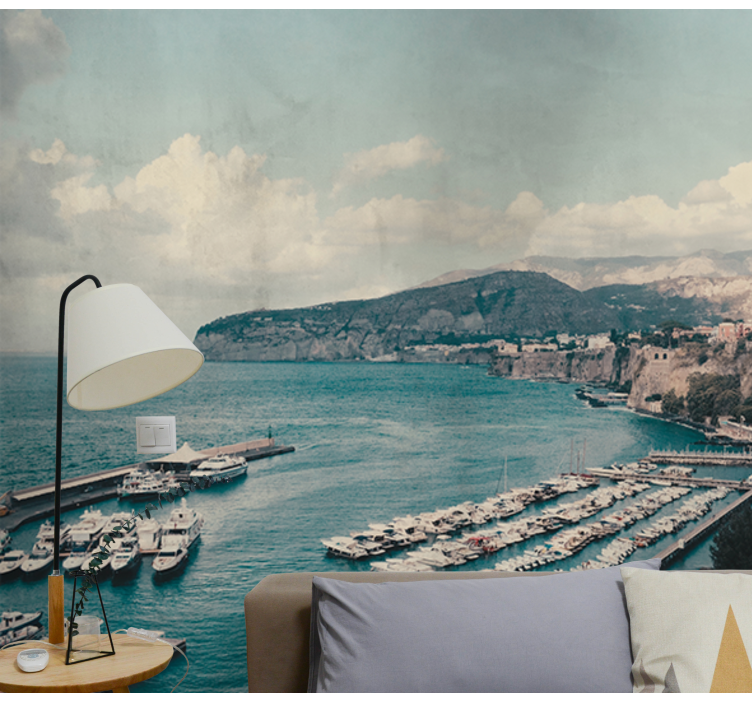 Coastal Harbor View city wall mural - TenStickers
