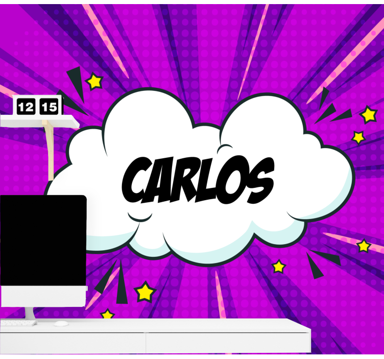 Comic Style Name phrase wall mural - TenStickers