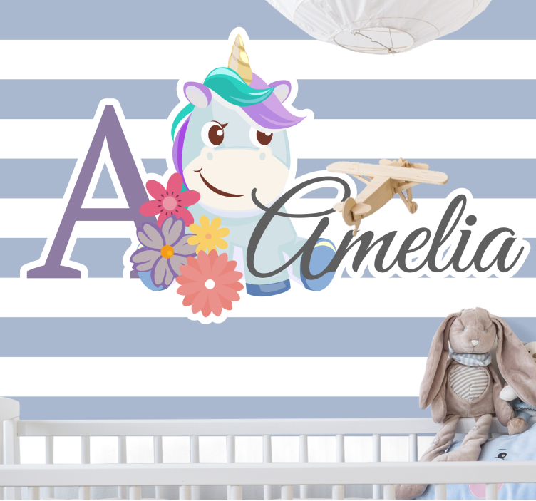 Custom wall mural charming unicorn design - TenStickers