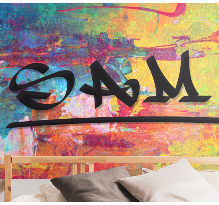 Custom wall mural colorful name art - TenStickers