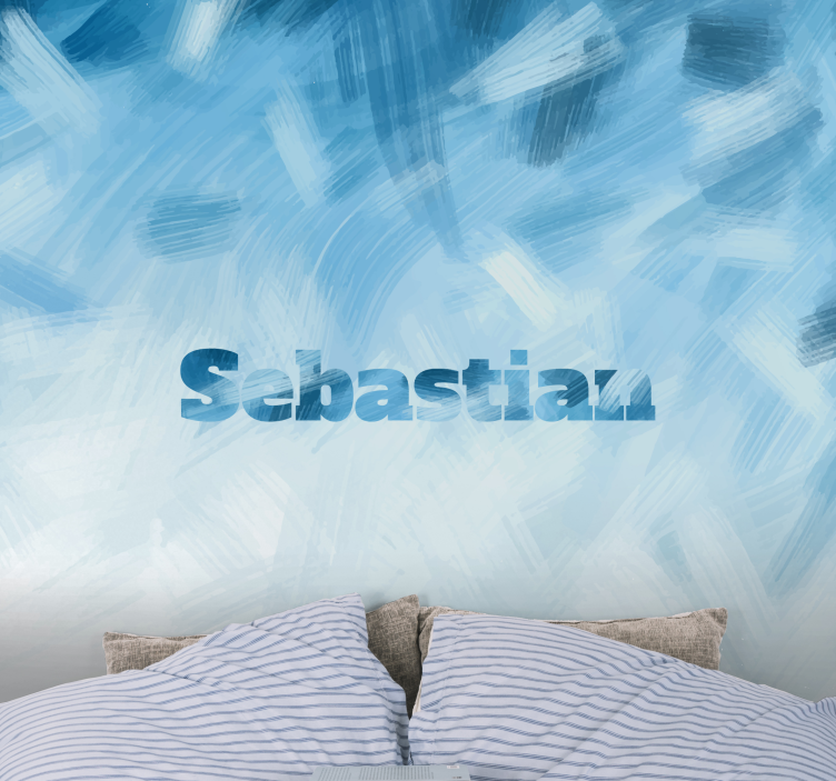 Custom wall mural personalized name design - TenStickers