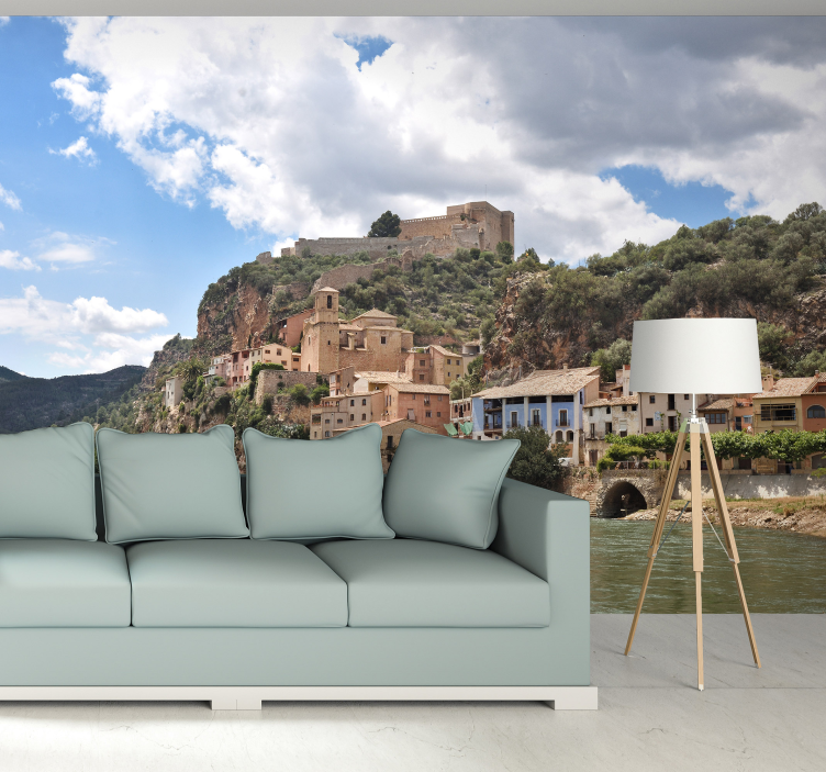 Ebro town city wall mural - TenStickers