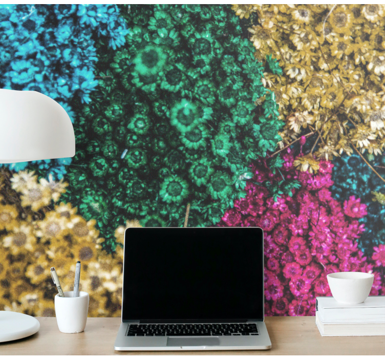 Flower mural colorful floral designs - TenStickers
