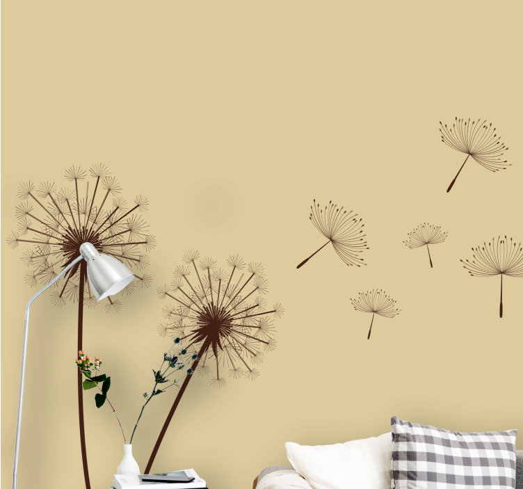Flower mural dandelion breeze design - TenStickers