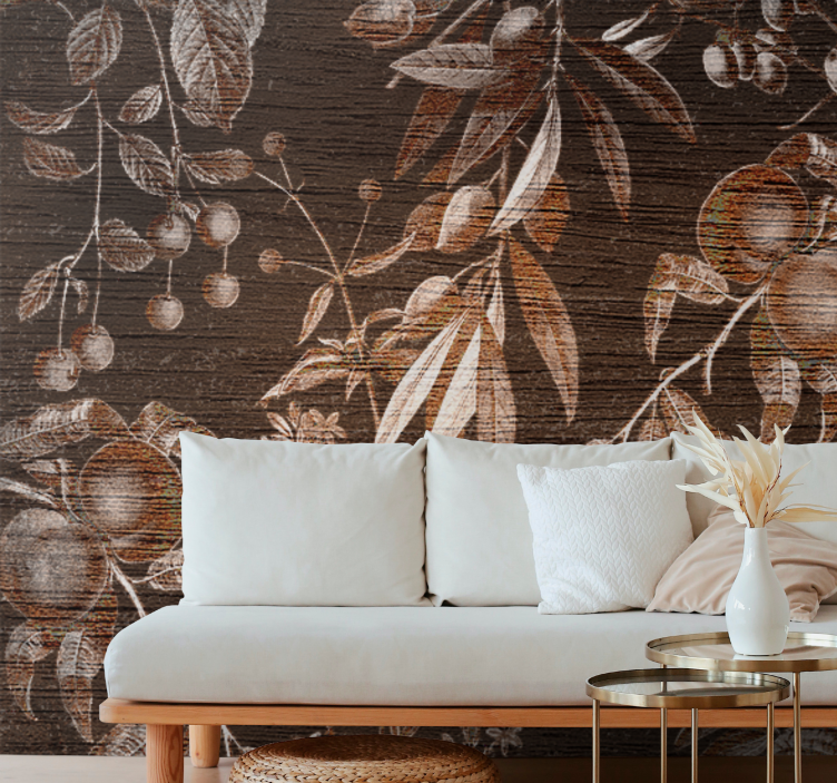 Flower mural floral artistic design - TenStickers