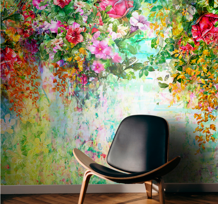 Flower mural floral blossom design - TenStickers