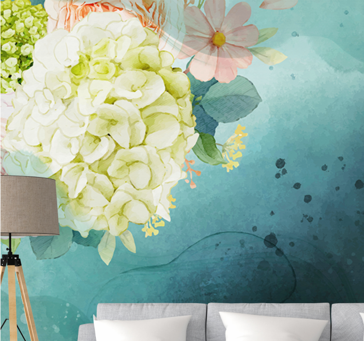 Flower mural floral bouquet design - TenStickers