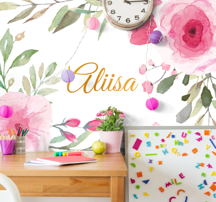 Flower mural floral elegance expressed - TenStickers