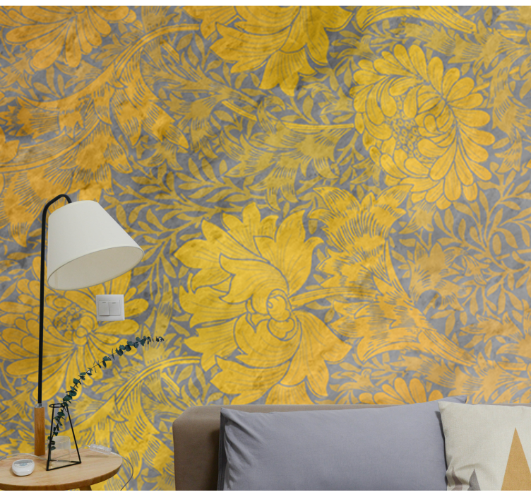 Flower mural floral pattern design - TenStickers