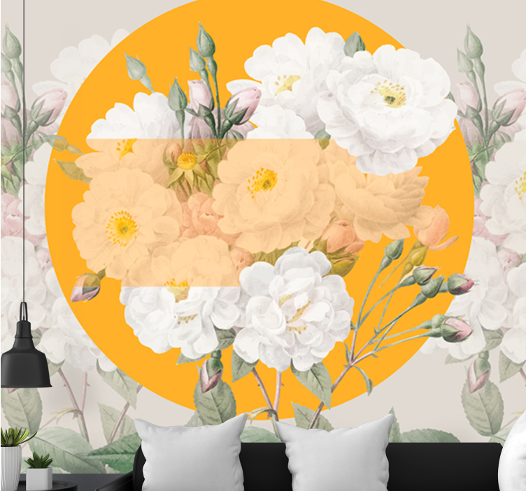 Flower mural flourishing floral design - TenStickers