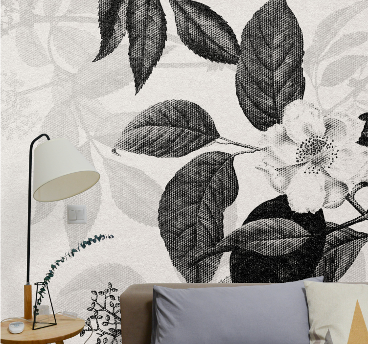 Flower mural graceful bloom arrangement - TenStickers