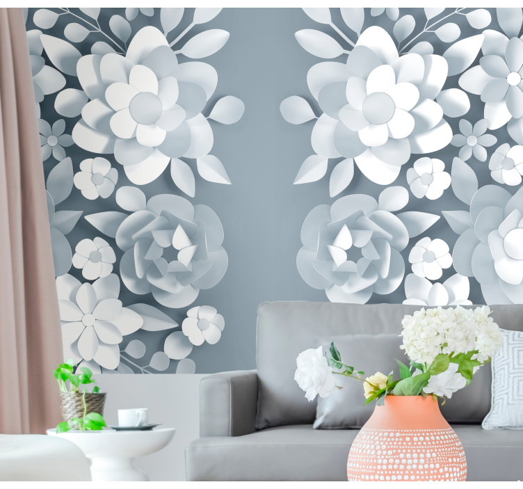 Flower mural graceful botanical designs - TenStickers