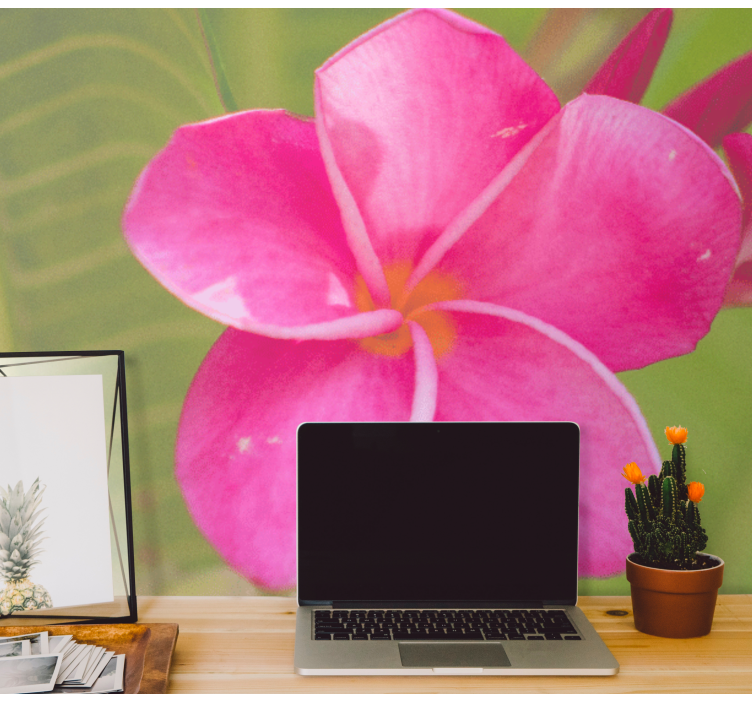 Flower mural in soft pink floral accent - TenStickers