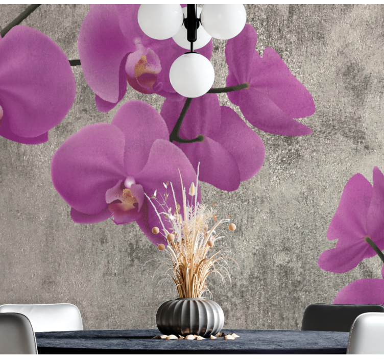 Flower mural rose orchid blossoms - TenStickers