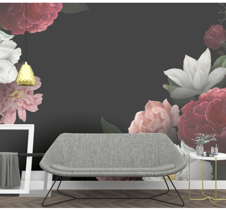 Flower mural stunning floral design - TenStickers