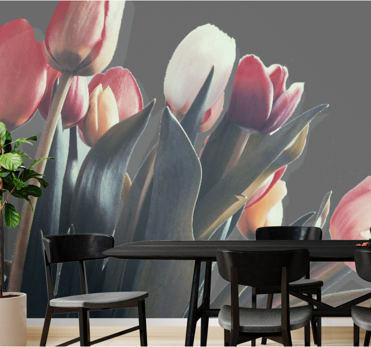 Flower mural tulip blossom arrangement - TenStickers
