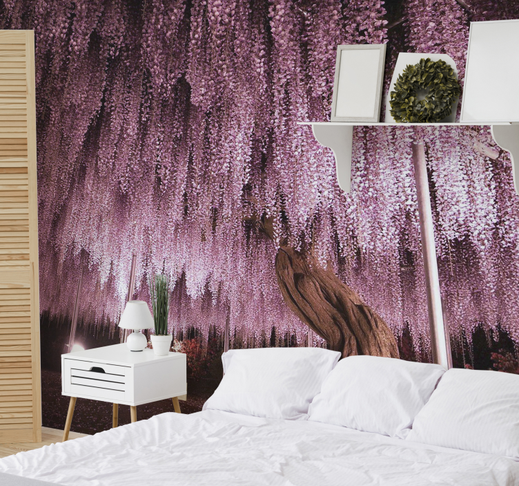 Flower mural wisteria blossom canopy - TenStickers