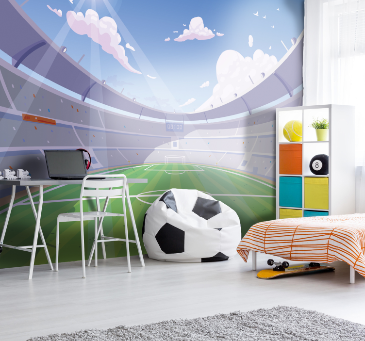 Football field Kids wall murals - TenStickers