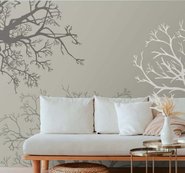 Graceful Branches Arrangement tree wall mural - TenStickers