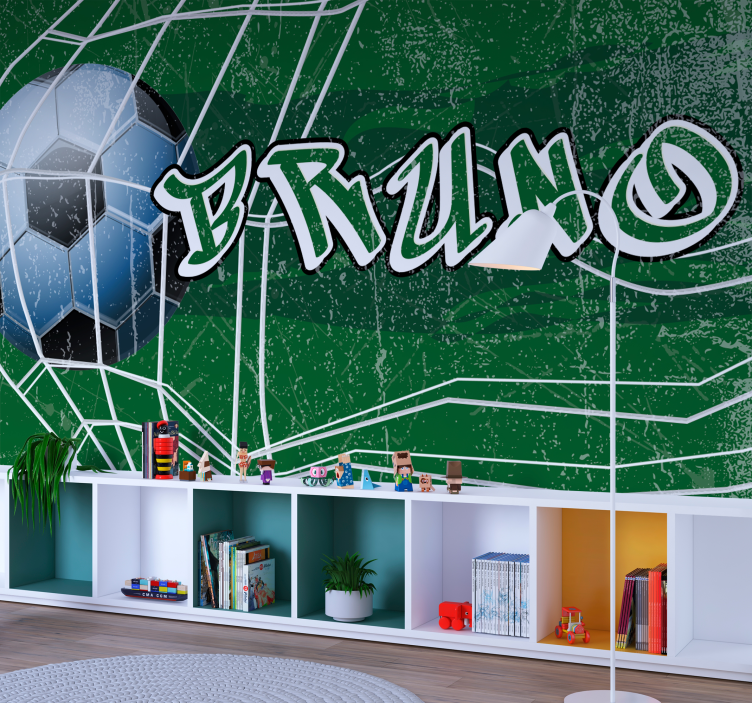 Grafitti goal with name Teenage wall mural - TenStickers