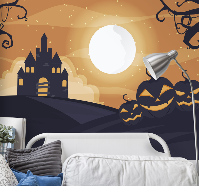 Haunted Castle Night halloween wall mural - TenStickers