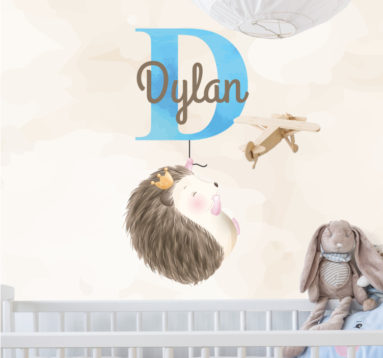Kids wall mural cute hedgehog design - TenStickers