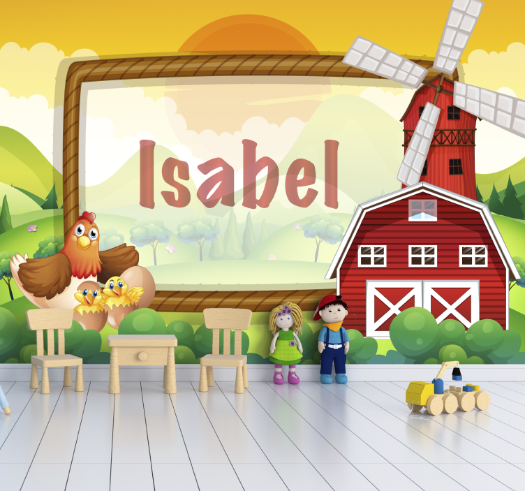 Kids wall mural farmyard friends - TenStickers