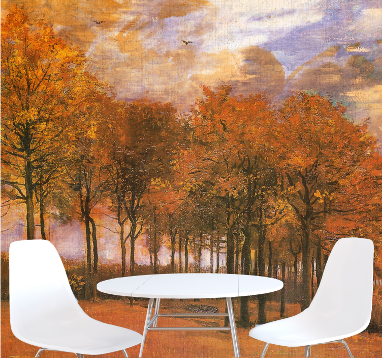 Landscape mural autumn forest view - TenStickers