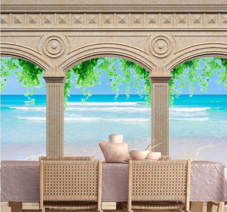 Landscape mural coastal arch view - TenStickers
