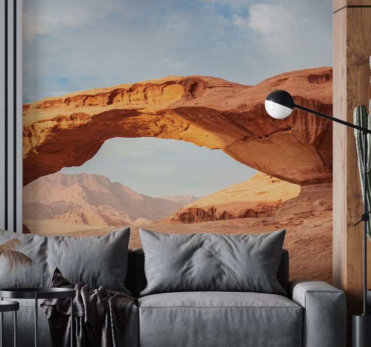 Landscape mural desert arch view - TenStickers