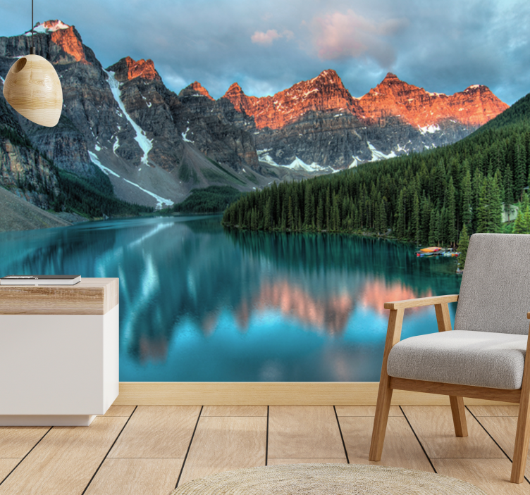 Landscape mural grand alpine lake - TenStickers
