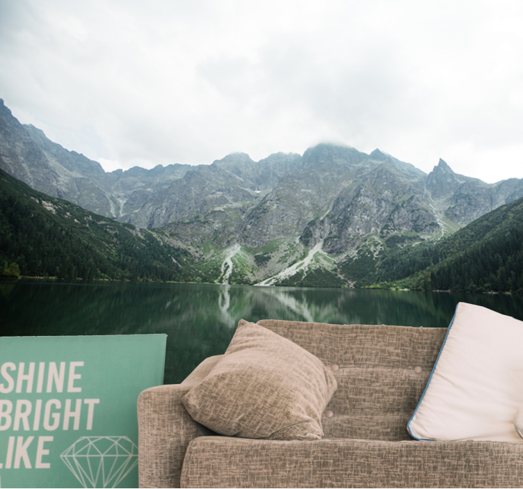 Landscape mural magnificent mountain reflection - TenStickers