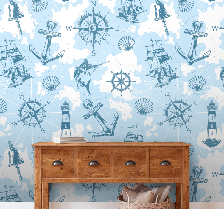 Landscape mural marine adventure theme - TenStickers