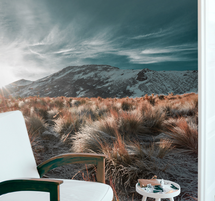 Landscape mural mountain sunrise scene - TenStickers