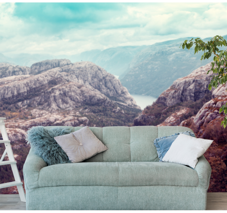 Landscape mural mountain view scenery - TenStickers