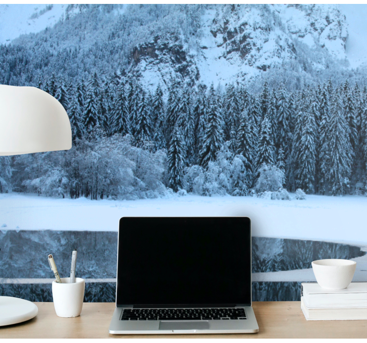 Landscape mural serene winter scene - TenStickers