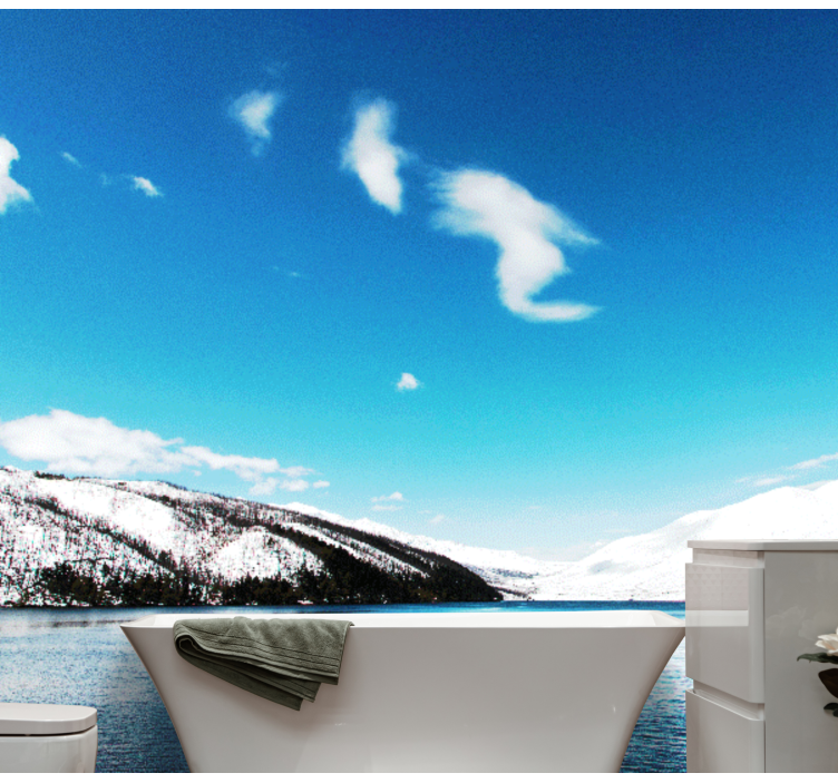 Landscape mural snow-capped mountains - TenStickers