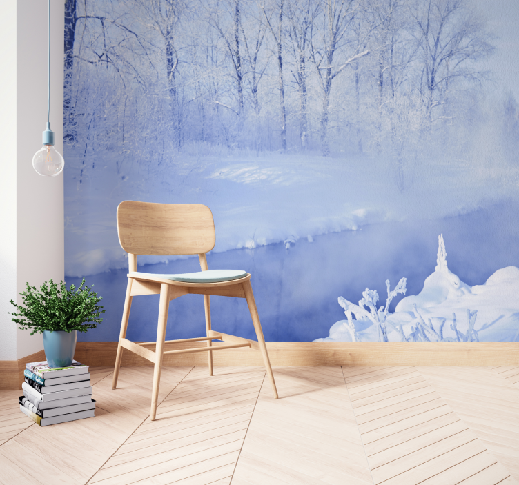 Landscape mural winter landscape serenity - TenStickers