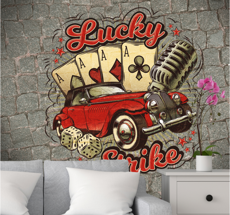 Lucky car graphics vehicle wall mural - TenStickers